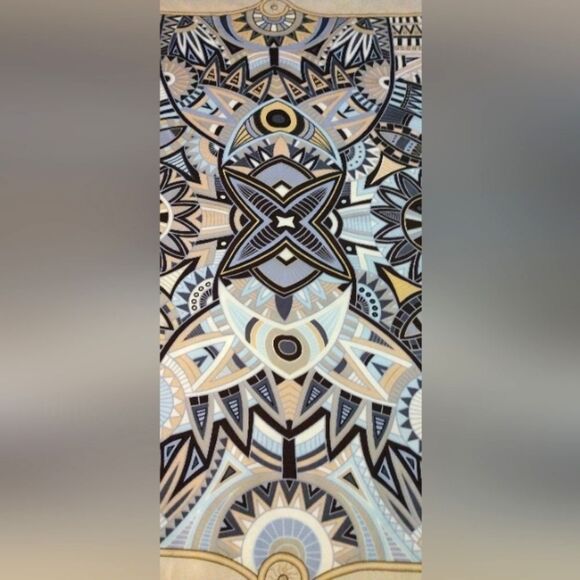 Vintage 💯 Silk Scarf Baoshidi Geometric Pattern - Picture 11 of 15